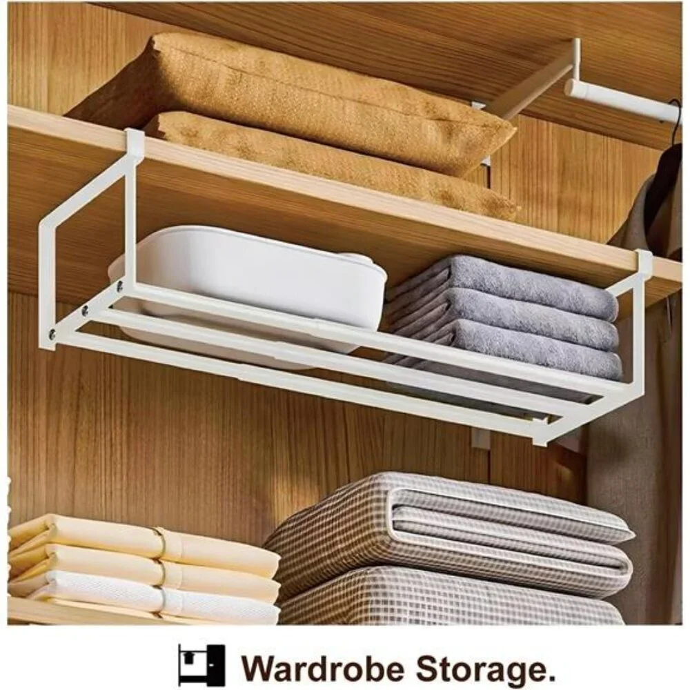 Expandable Adjustable Shoe Rack Shelf Organizer Under Cabinet Storage Black